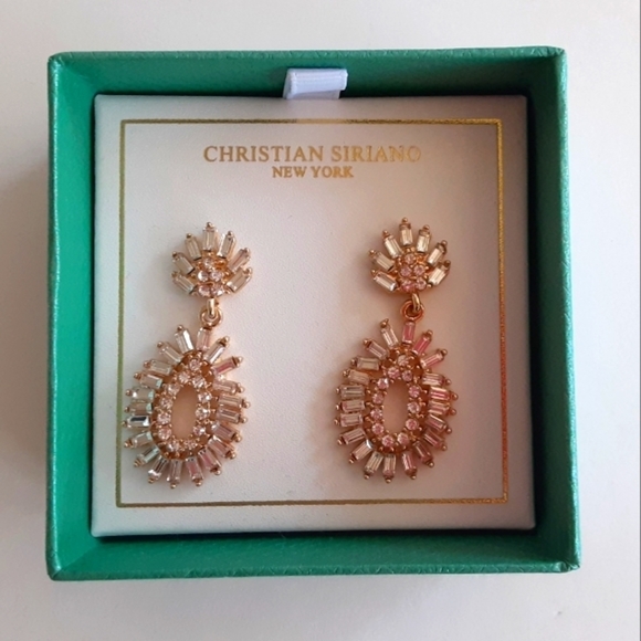 Christian Siriano Jewelry - 𝅺Christian Siriano Crystal Dangle Earrings NEW